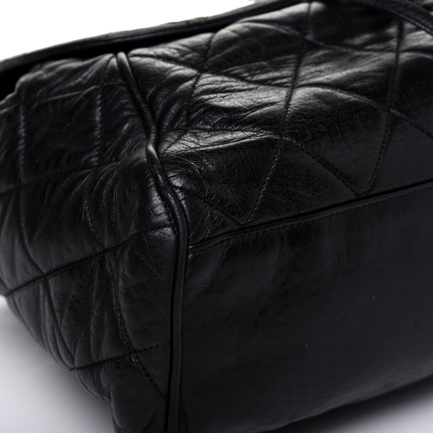 Chanel Crumpled Calfskin Quilted Backpack Black 10 of 17