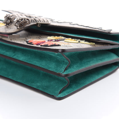 Gucci GG Supreme Monogram Willow Hill Embroidered Small Dionysus Shoulder Bag Emerald 9 of 12