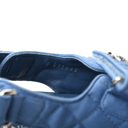 Chanel Grosgrain Quilted Velcro Dad Sandals 38 Blue 8 of 8