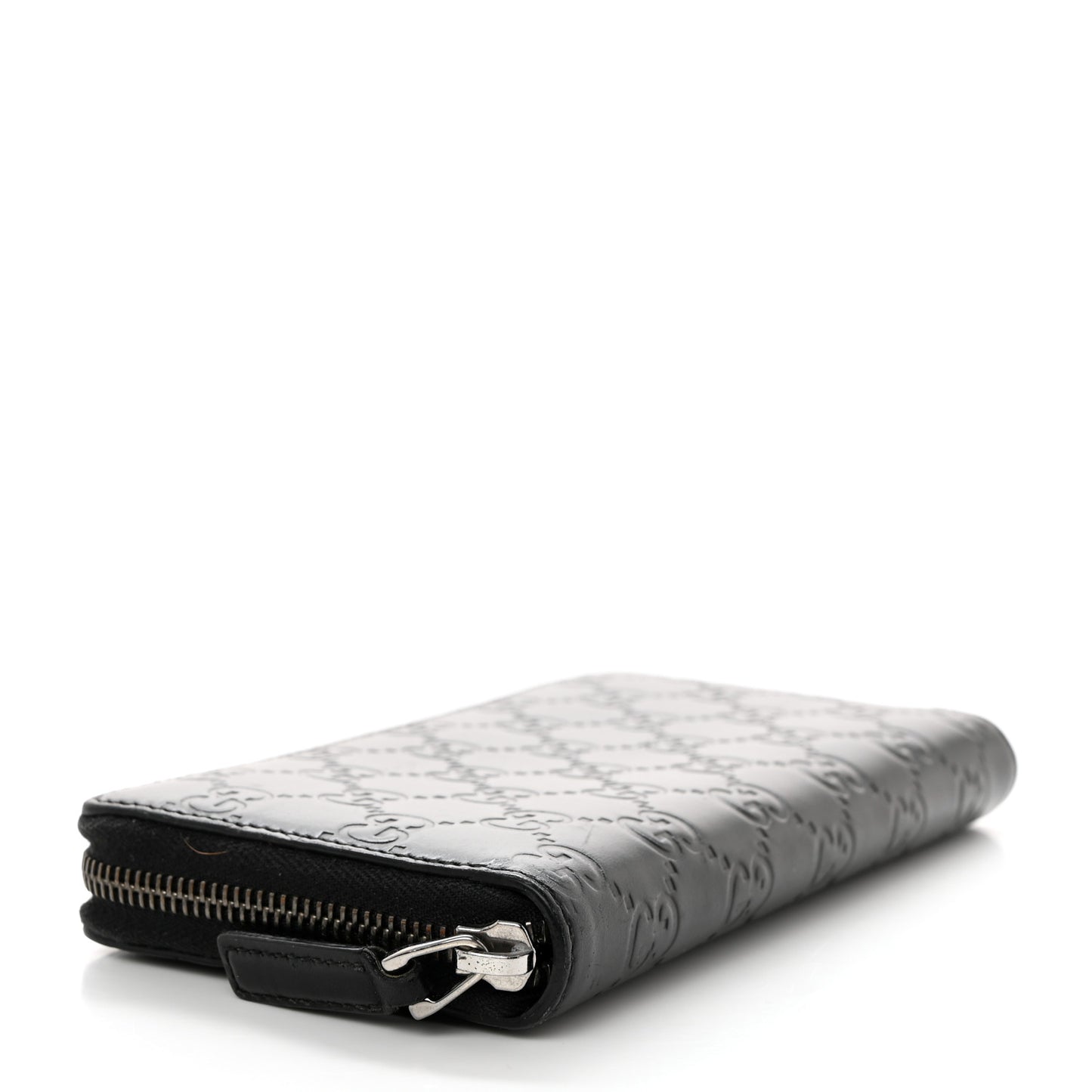 Guccissima Signature Microguccissima Bree Zip Around Wallet Black