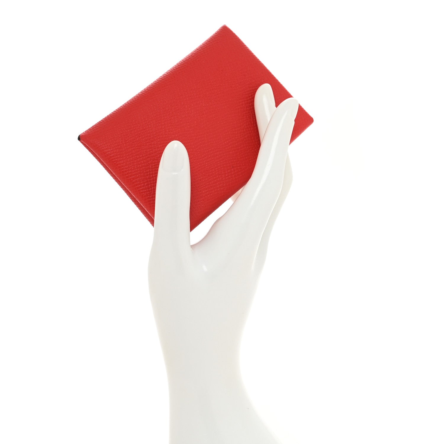 Hermes Epsom Calvi Duo Card Case Rouge De Coeur 2 of 7