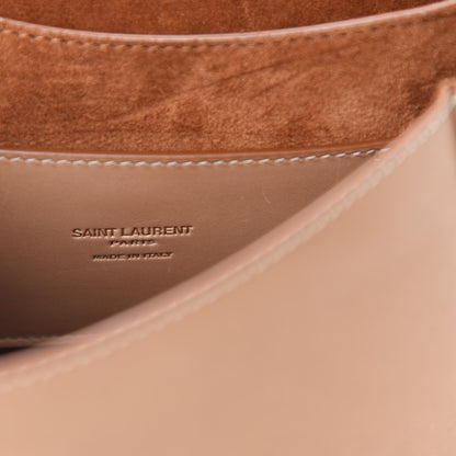 Saint Laurent Smooth Calfskin Cotton Canvas Small Kaia Satchel Natural Beige 10 of 13