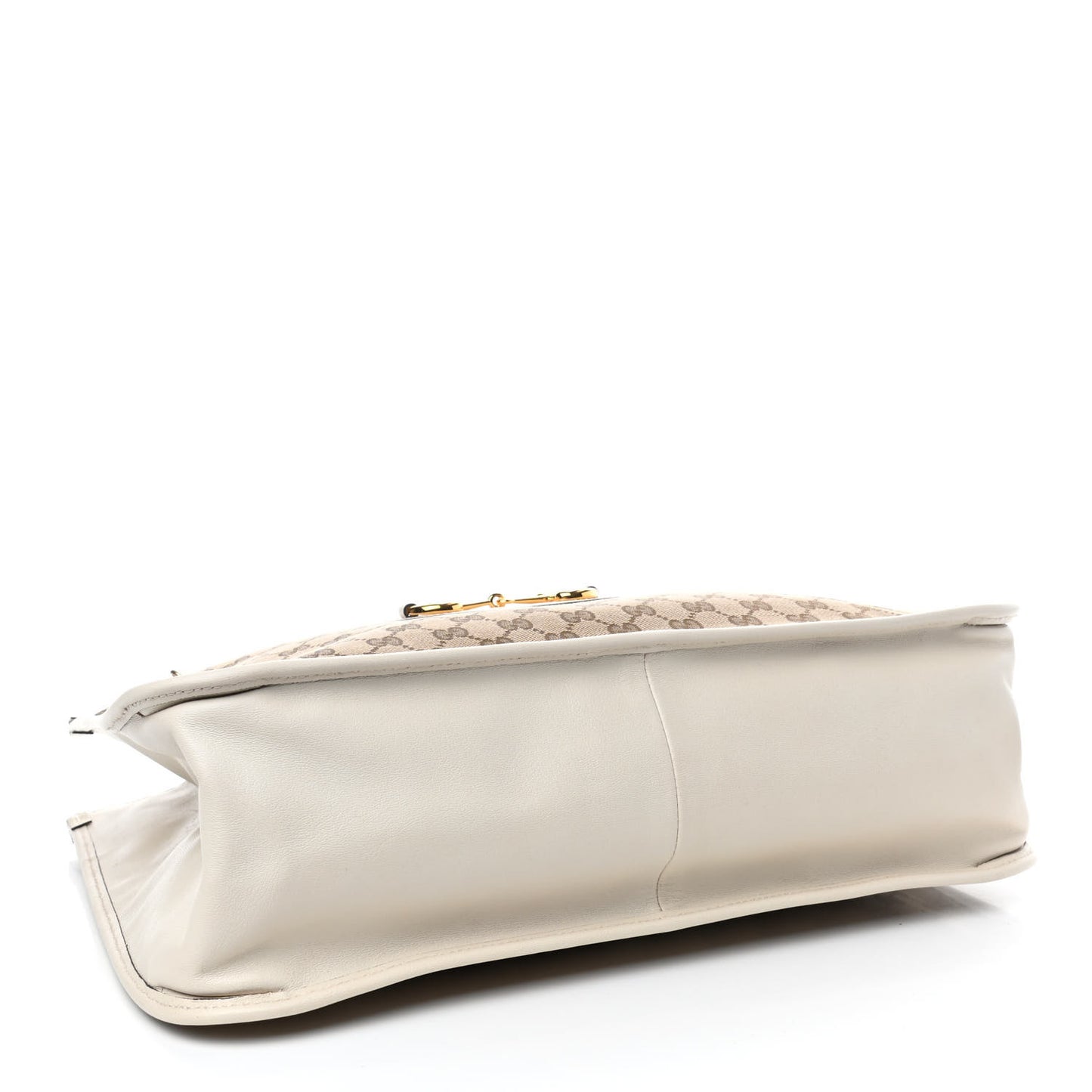 Monogram Calfskin Large Horsebit 1955 Tote Bag Beige Mystic White