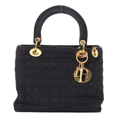 Christian Dior Nylon Cannage Medium Lady Dior Black 1 of 15