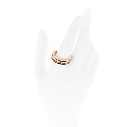 Bulgari 18K Rose Gold Black Ceramic B.Zero1 Rock One-Band Ring 60 9.25 2 of 5