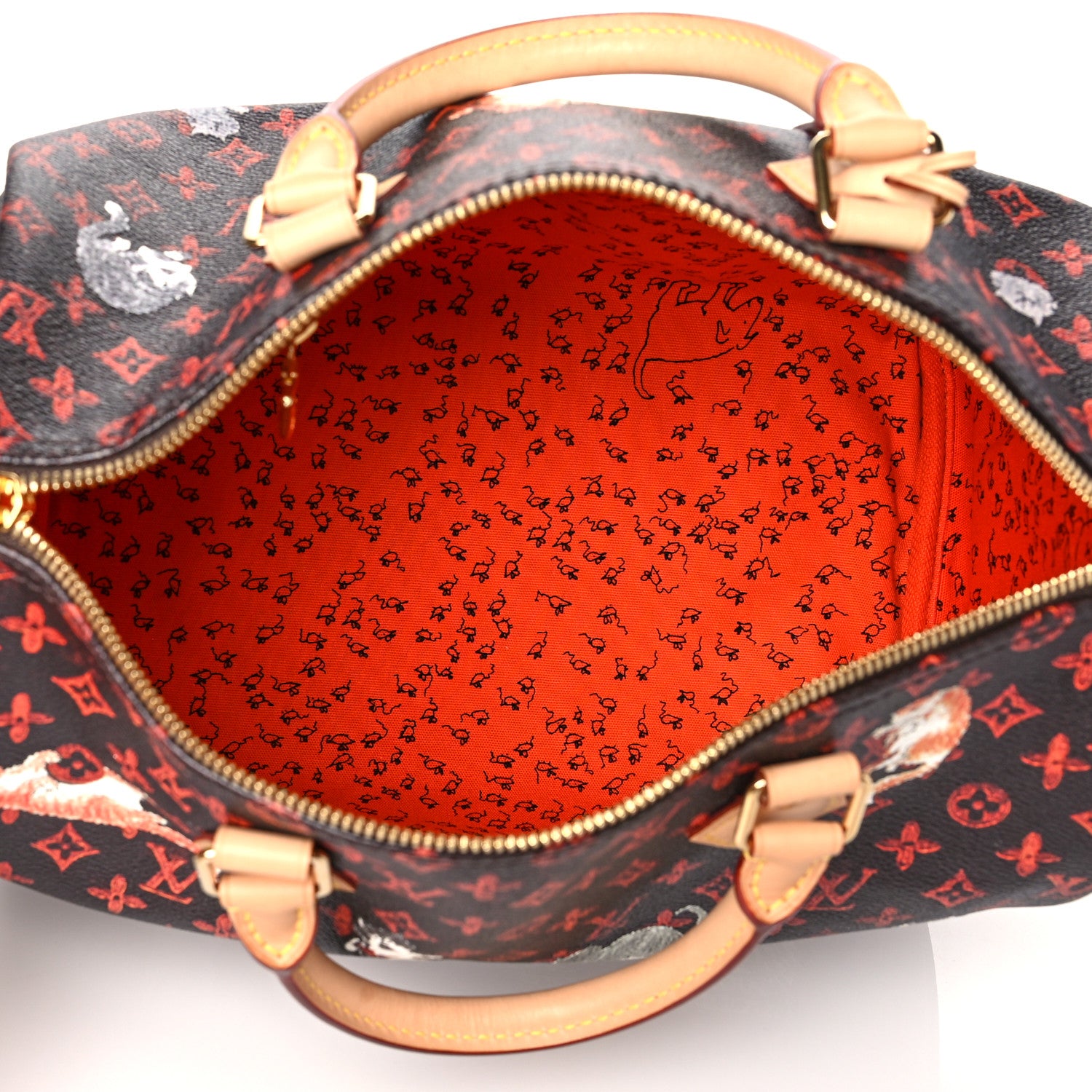 Louis Vuitton Catogram Speedy Bandouliere 30 Marron 8 of 16