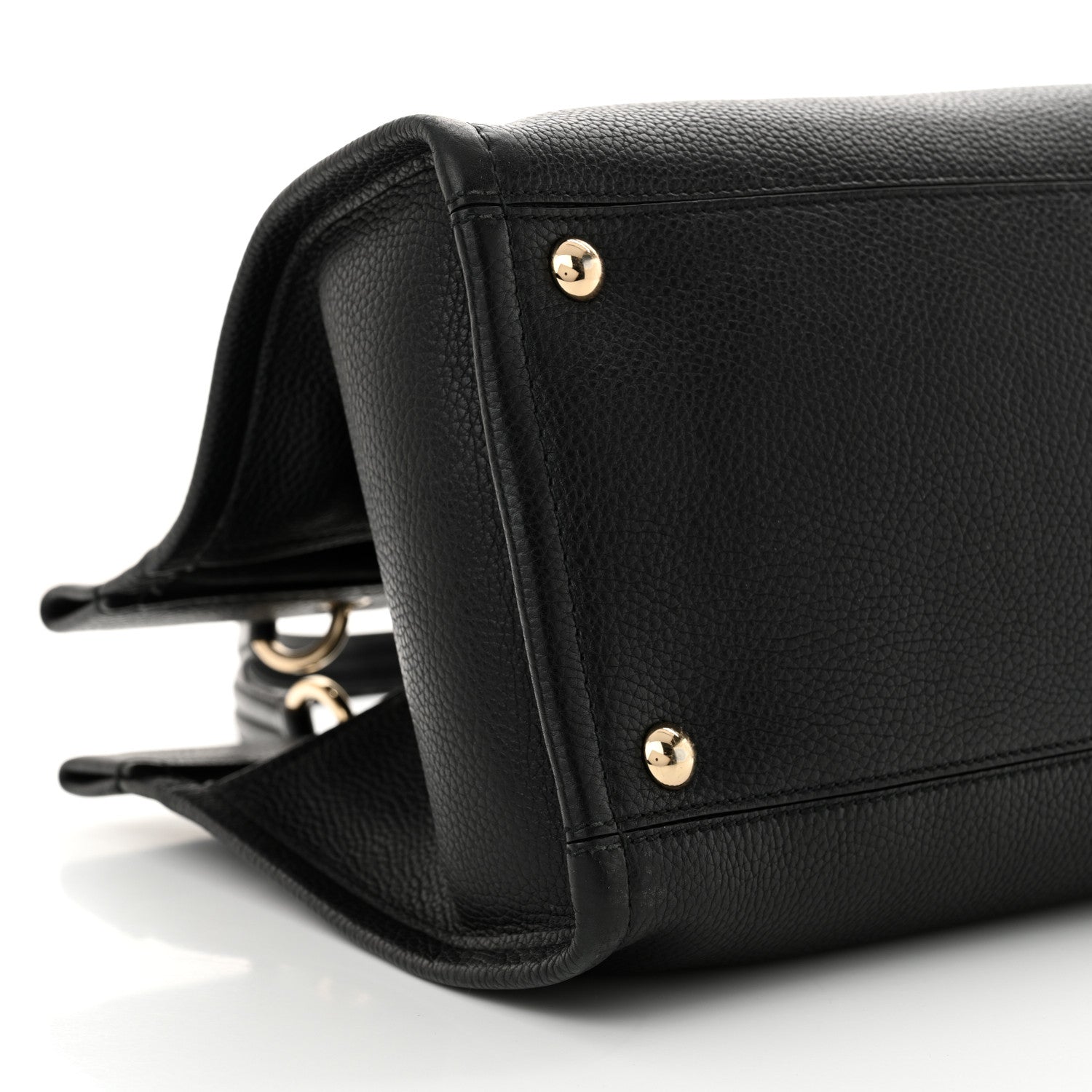 Salvatore Ferragamo Grained Calfskin Medium Meera Tote Black 9 of 12