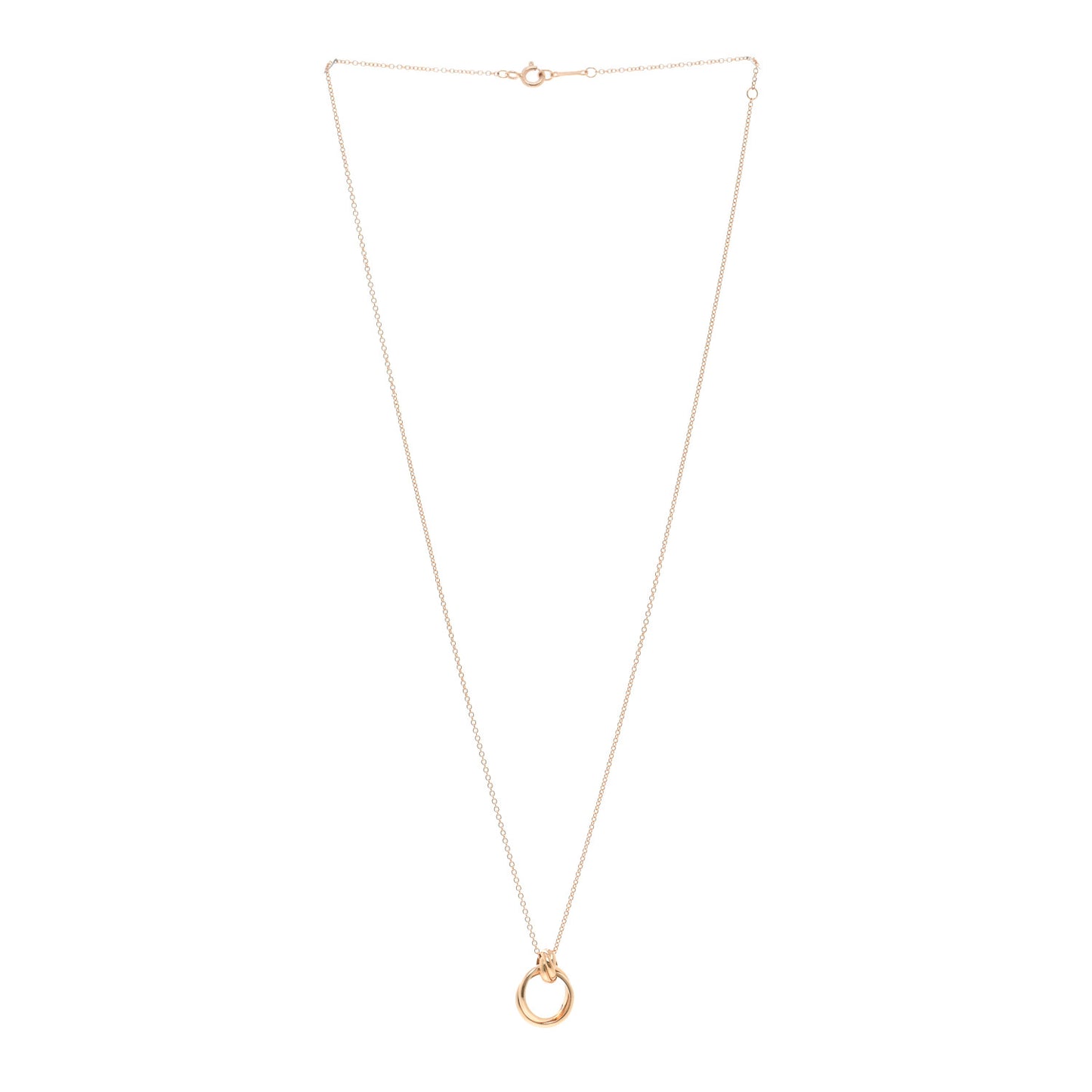 18K Rose Gold Paloma's Melody Mini Circle Pendant Necklace