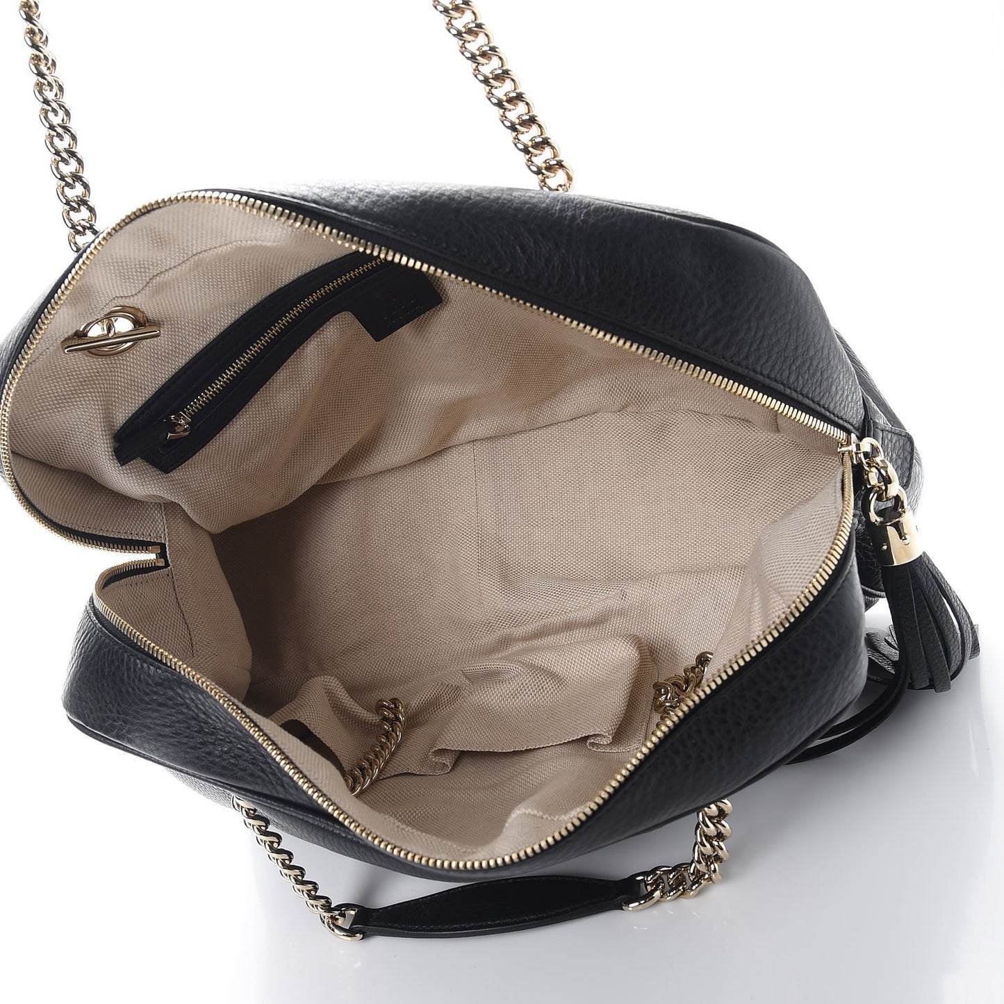 Pebbled Calfskin Medium Soho Bowler Black