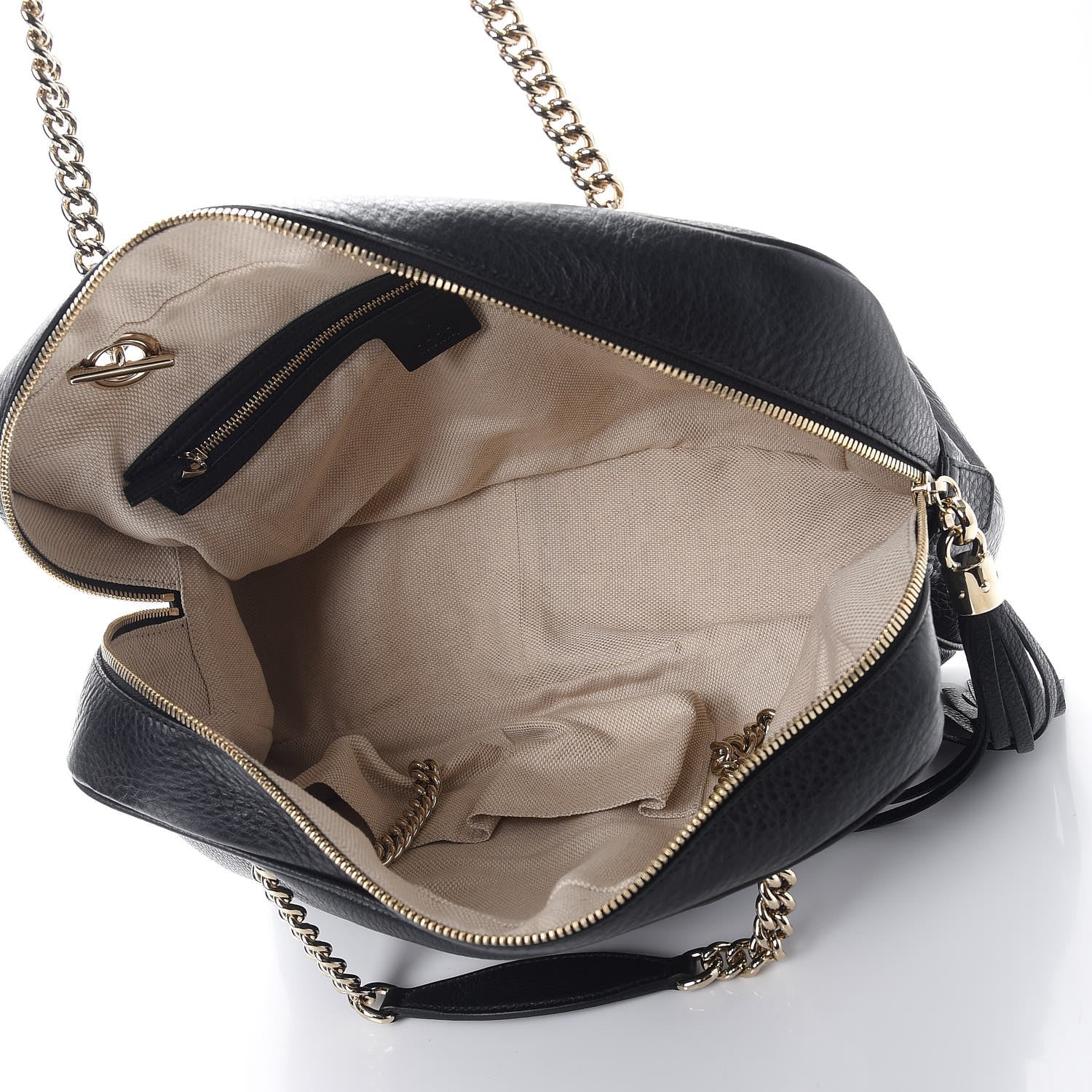 Gucci Pebbled Calfskin Medium Soho Bowler Black 5 of 9
