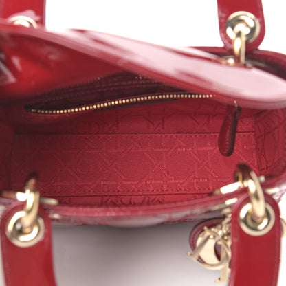 Christian Dior Patent Cannage Mini Lady Dior Red 5 of 10