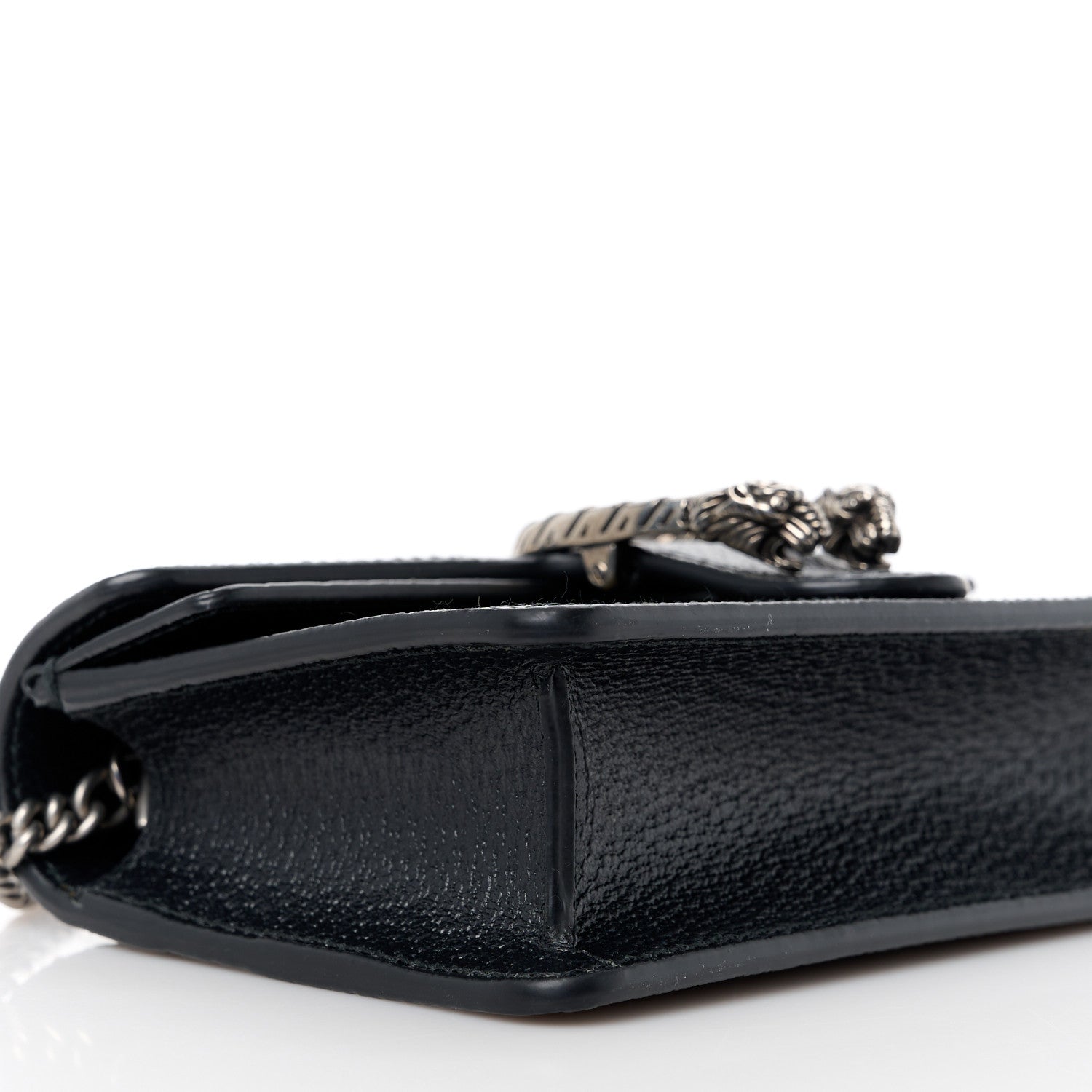 Gucci Jacquard Black Denim GG Monogram Super Mini Dionysus Shoulder Bag Black Ivory 8 of 10