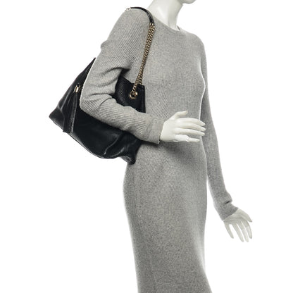 Gucci Pebbled Calfskin Medium Soho Chain Shoulder Bag Black 2 of 7
