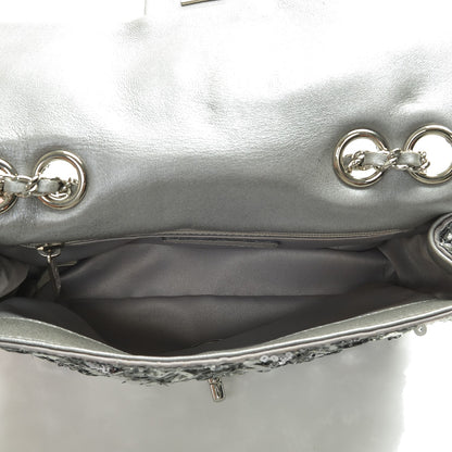 Chanel Sequin Classic Small Flap Silver 5 of 7