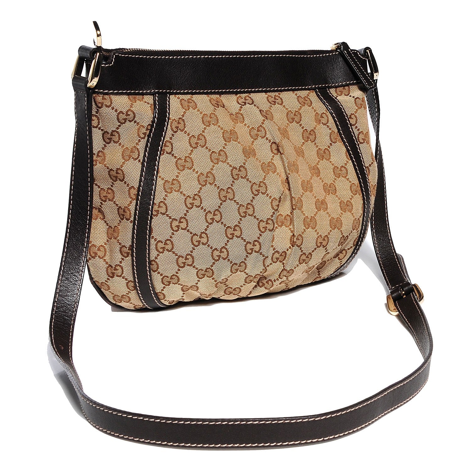 Gucci Monogram Small D Gold Ring Messenger Dark Brown 3 of 9