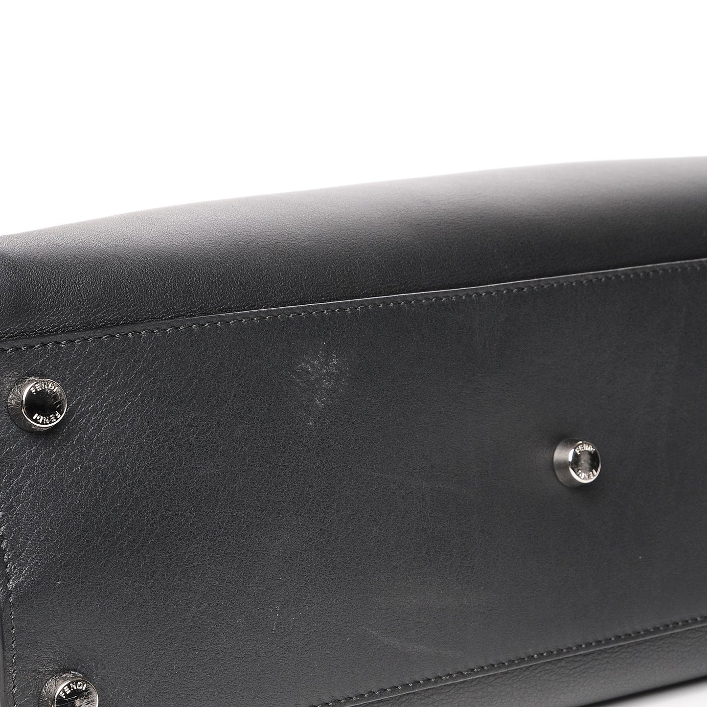 Calfskin Monster Eyes Large Mens Peekaboo Iconic Essential Satchel Black