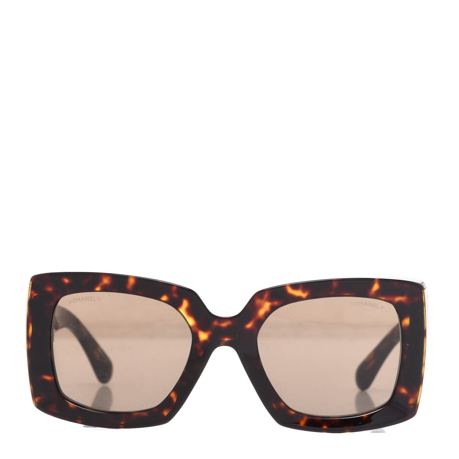 Chanel Acetate Rectangle Sunglasses 5435 Tortoise 2 of 7