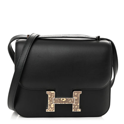 Hermes Veau Monsieur Lizard Constance 18 Black Ombre 1 of 10