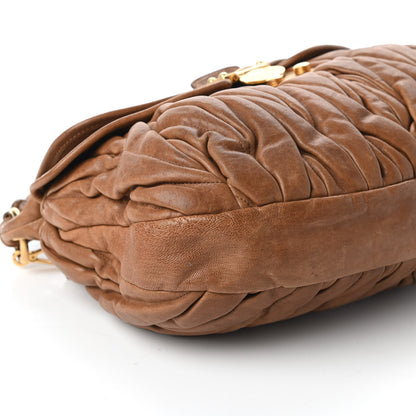 Miu Miu Nappa Matelasse Coffer Hobo Cammello 6 of 11