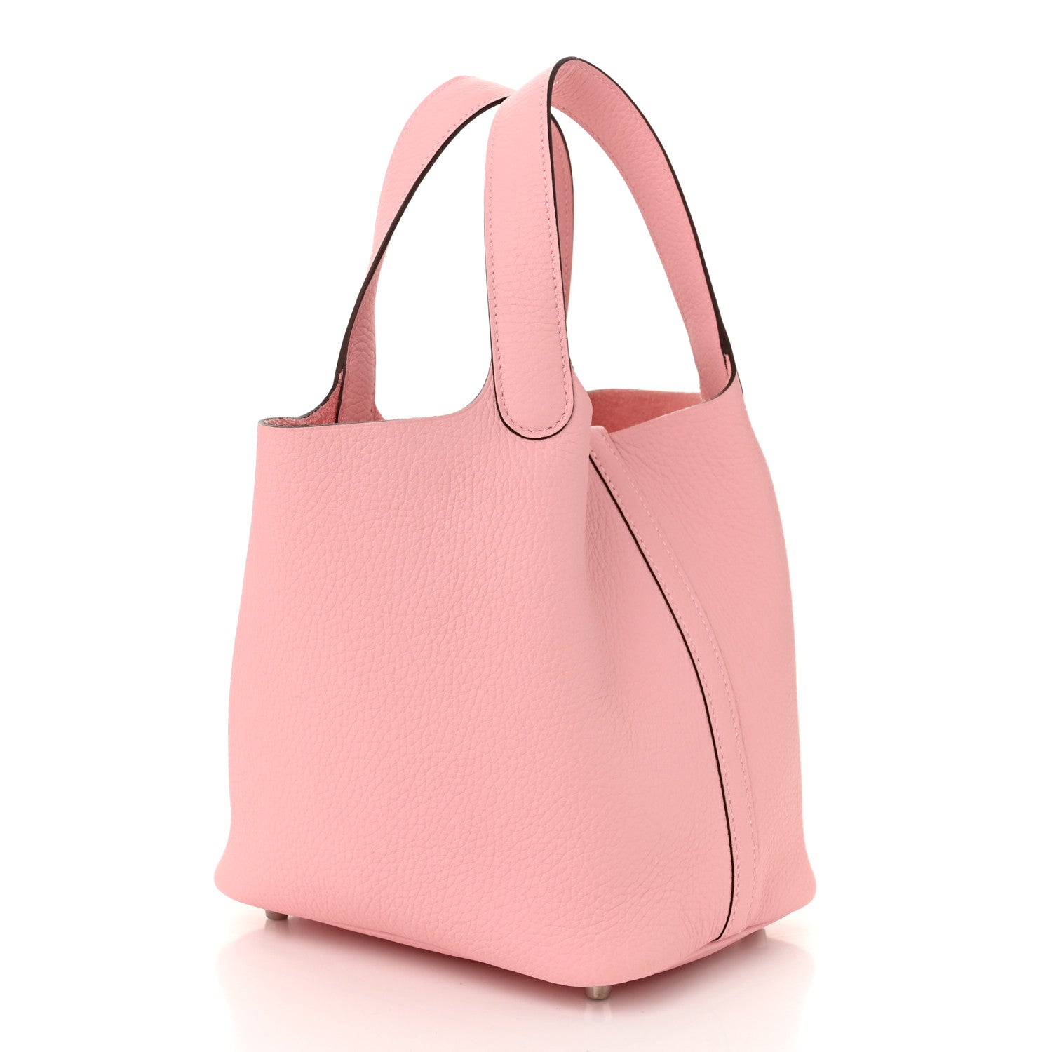 Hermes Taurillon Clemence Picotin Lock 18 PM Rose Sakura 3 of 11