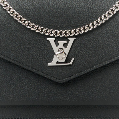 Louis Vuitton Soft Calfskin My Lockme Chain Pochette Black 7 of 9