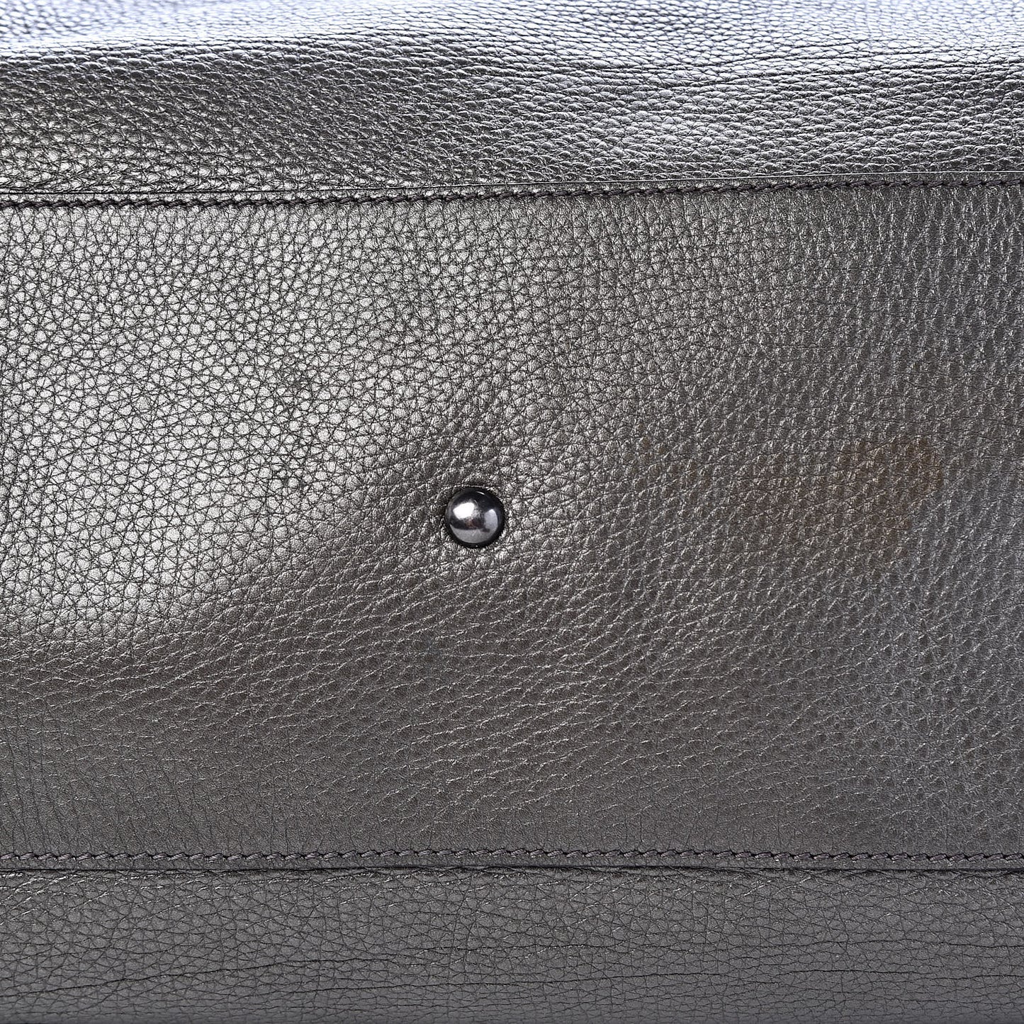 Metallic Pebbled Calfskin Large Soho Shoulder Bag Sasso