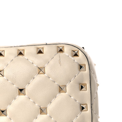 Valentino Garavani Nappa Medium Rockstud Spike Shoulder Bag Light Ivory 16 of 17