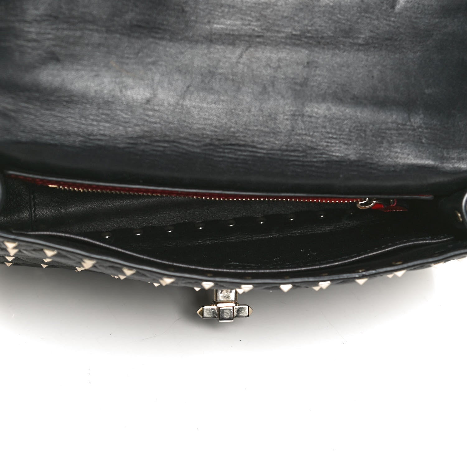 Valentino Garavani Lambskin Medium Rockstud Spike Shoulder Bag Black 5 of 15