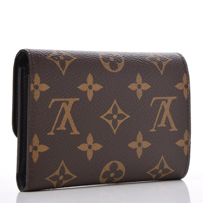 Louis Vuitton Monogram Flower Lock Compact Wallet Black 3 of 8