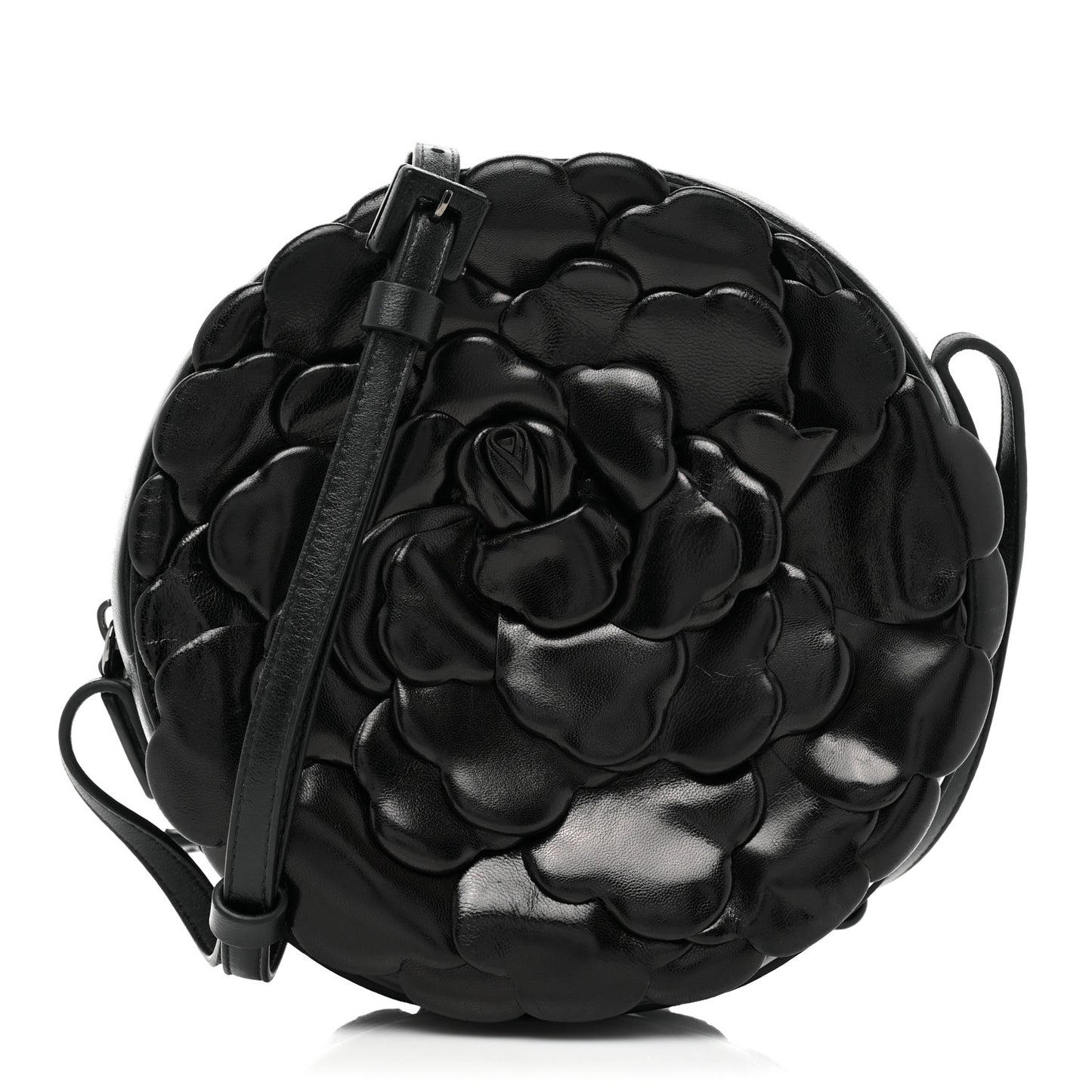 Nappa Atelier 03 Rose Edition Round Crossbody Bag Black