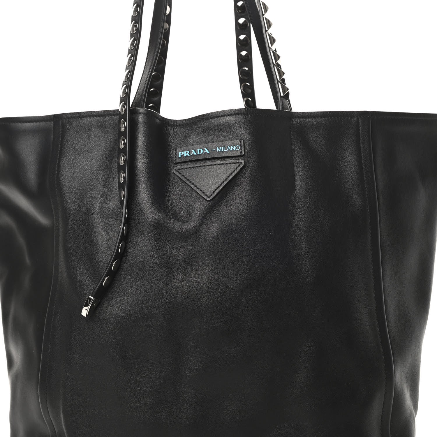 Prada Grace Lux Studded Large Concept Shopper Tote Black 8 of 11