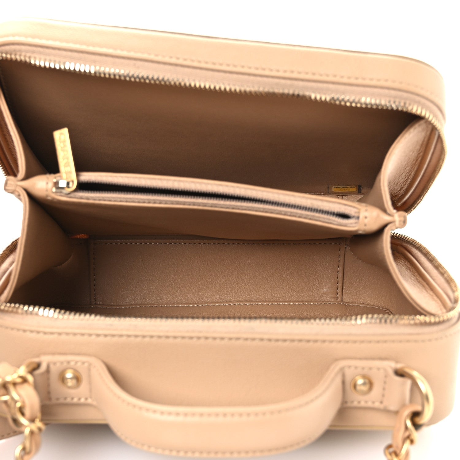 Chanel Caviar Quilted Medium CC Filigree Vanity Case Beige Beige 5 of 14