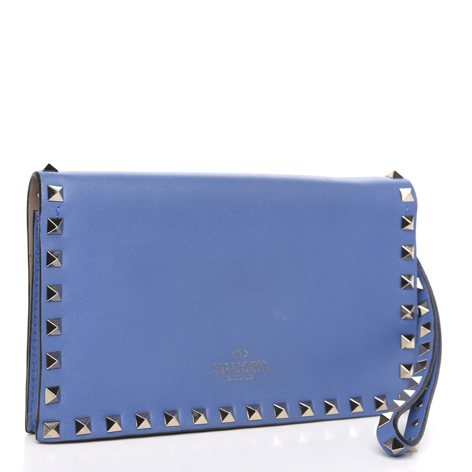 Valentino Garavani Nappa Small Rockstud Wristlet Clutch Light Sapphire 3 of 11
