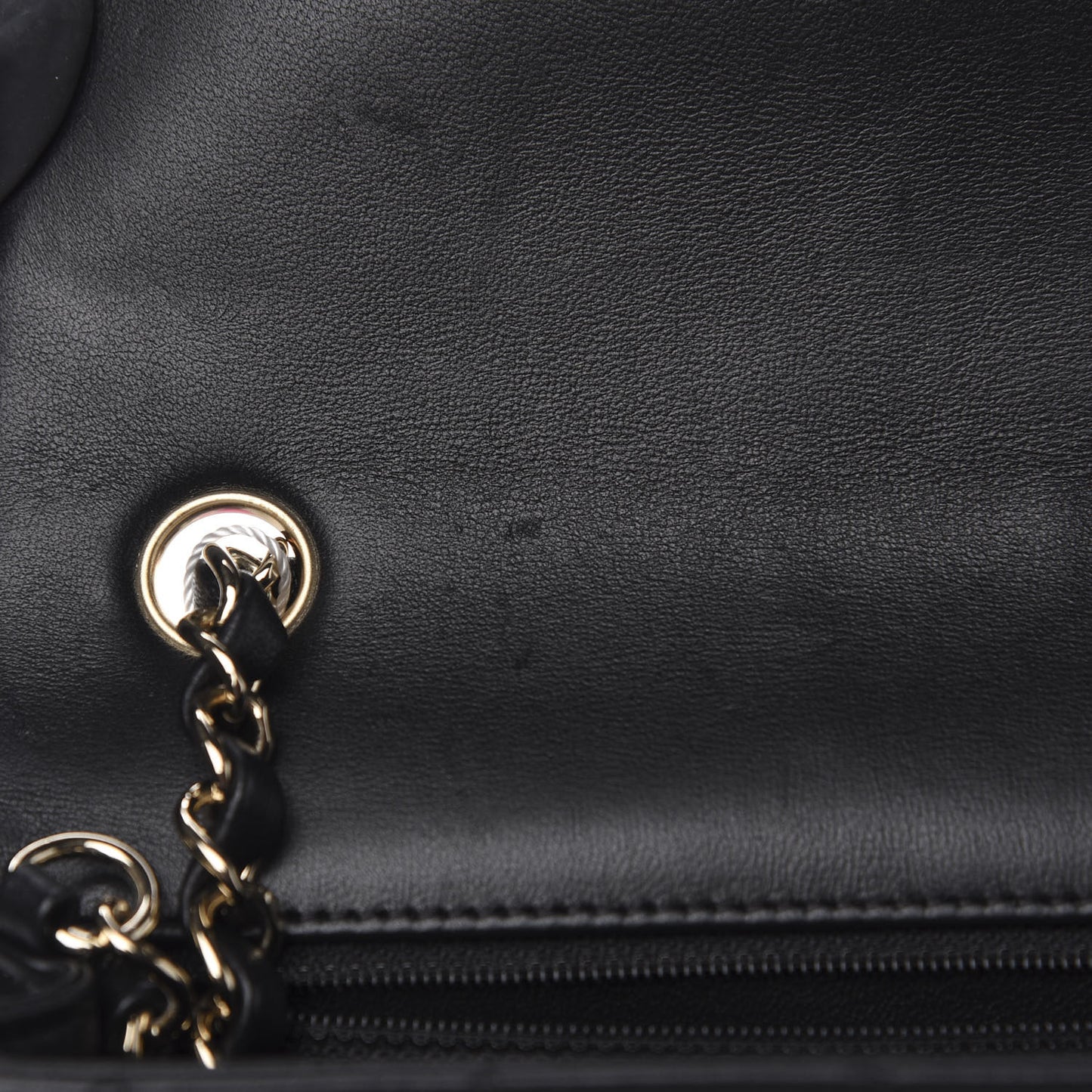 Lambskin Quilted Mini Rectangular Flap Black