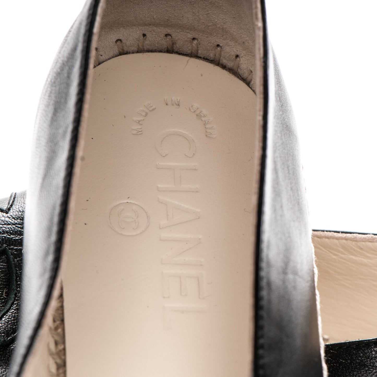 Lambskin CC Espadrilles 40 Black