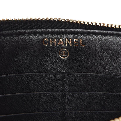 Chanel Lambskin Quilted Small Boy Zipped Pouch Black 6 of 9