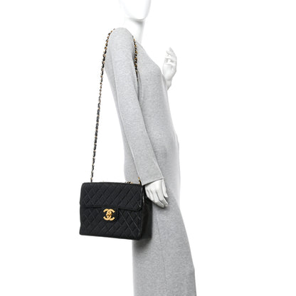 Chanel Lambskin Quilted XL Jumbo Single Flap Black 2 of 10