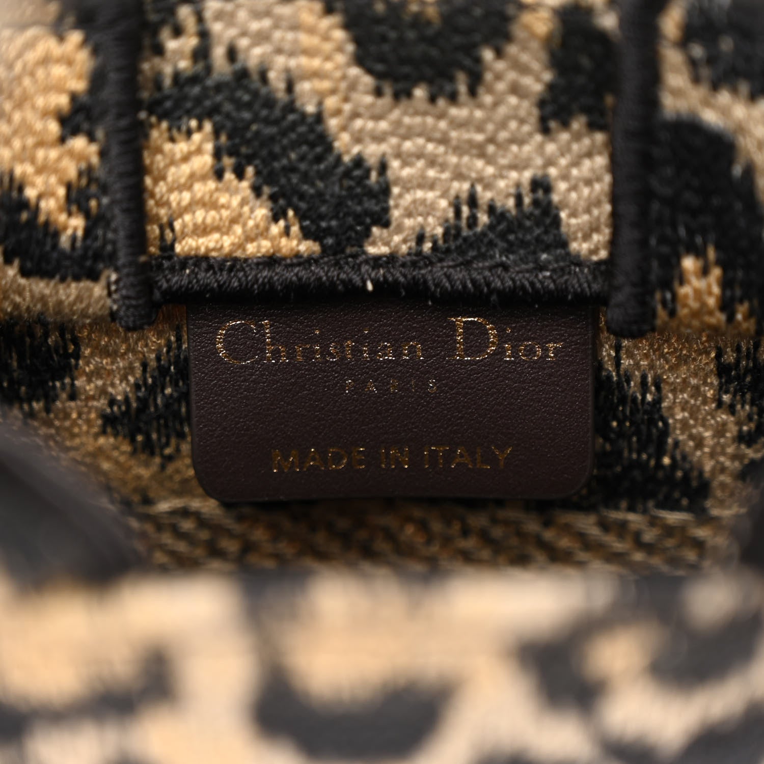 Christian Dior Canvas Mizza Embroidered Mini Book Tote Phone Bag Beige 6 of 9