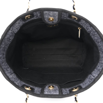 Chanel Lurex Boucle Small Deauville Tote Black 5 of 11