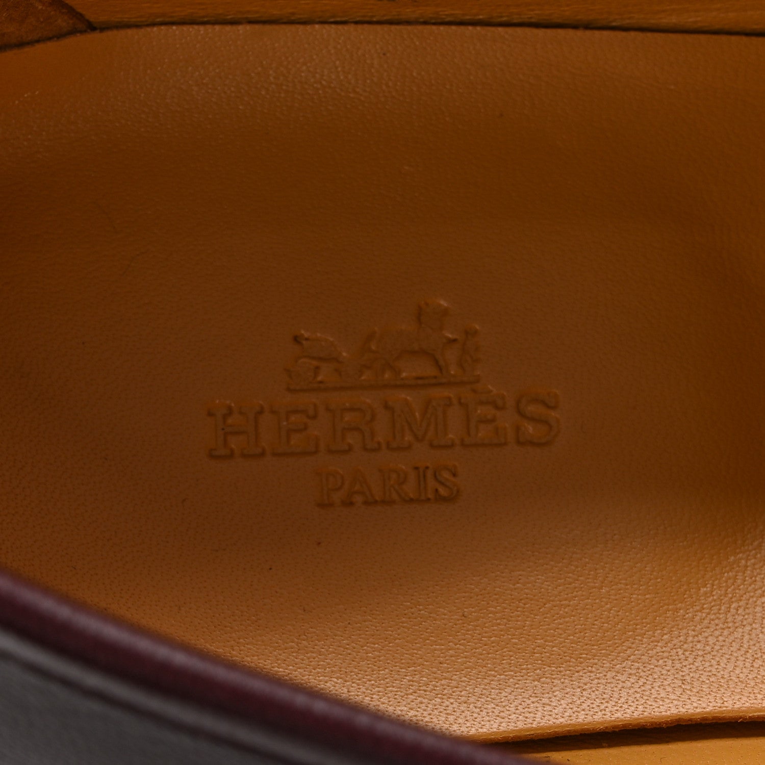 Hermes Goatskin Mens Paris Loafers 42 Marron Mahogany 7 of 12