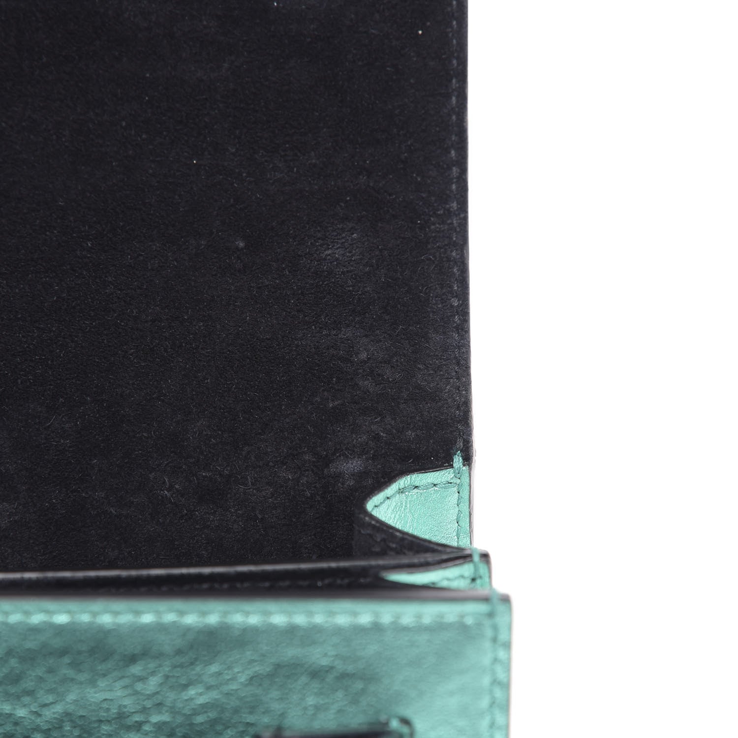 Saint Laurent Metallic Calfskin Small Monogram Sunset Chlorophille 10 of 12