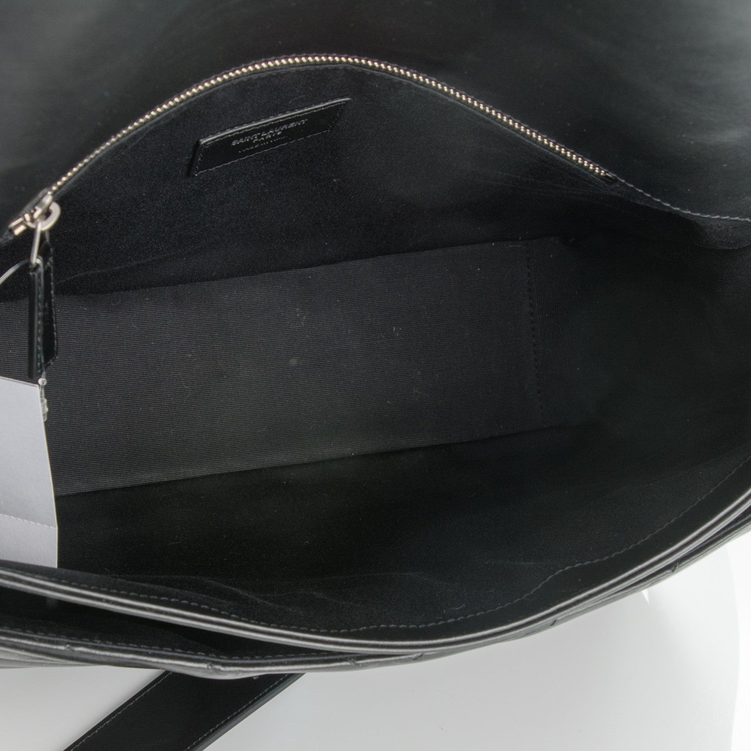 Saint Laurent Sheepskin Matelasse Large Monogram Slouchy Shoulder Bag Black 5 of 7