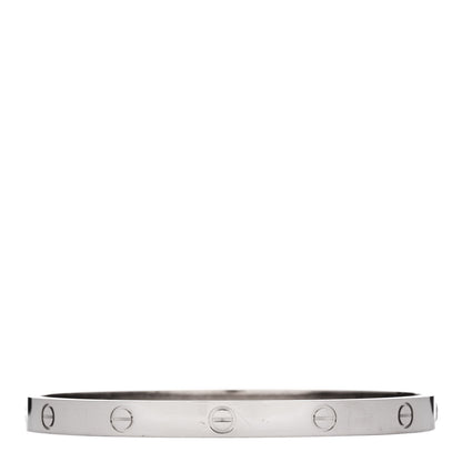 Cartier 18K White Gold LOVE Bracelet 20 1 of 8