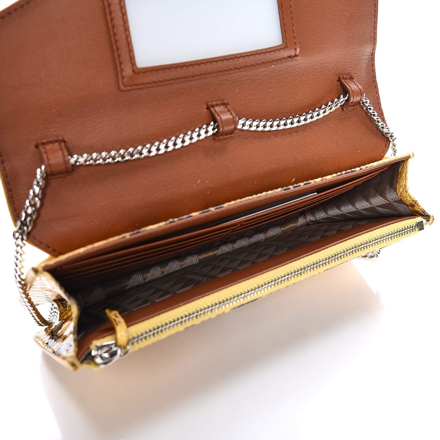 Proenza Schouler Python PS11 Chain Wallet Yellow 5 of 7