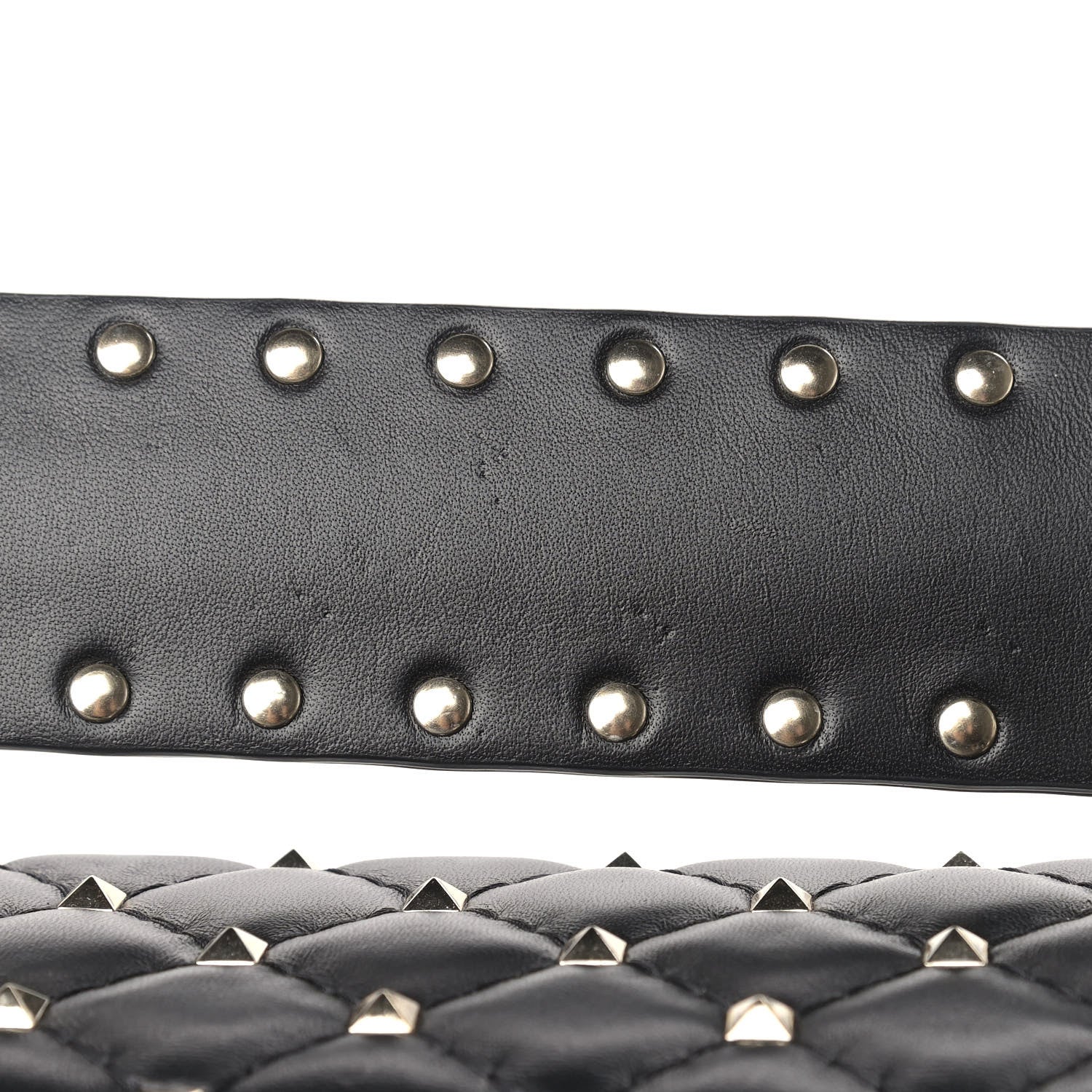 Valentino Garavani Lambskin Large Rockstud Spike Shoulder Bag Black 11 of 12