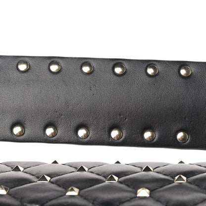 Valentino Garavani Lambskin Large Rockstud Spike Shoulder Bag Black 11 of 12