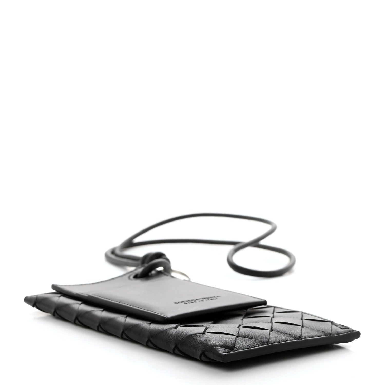 Bottega Veneta Nappa Intrecciato Card Case On Strap Black 4 of 8