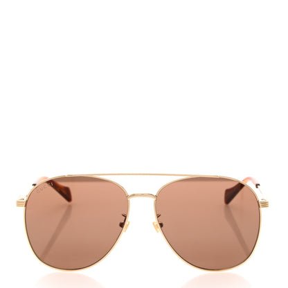Gucci Aviator Sunglasses GG0969S Gold Brown 2 of 8