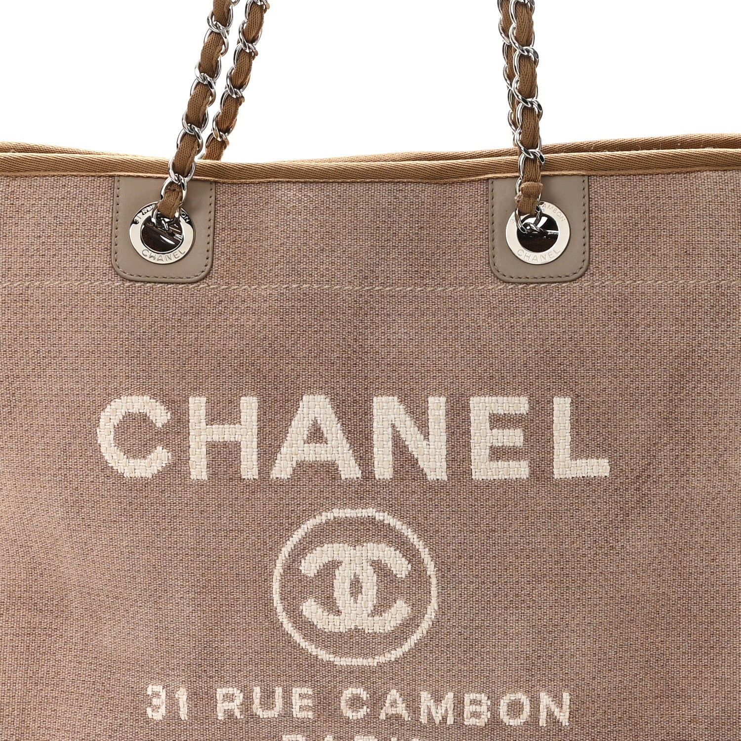 Chanel Mixed Fibers Small Deauville Tote Beige 8 of 12