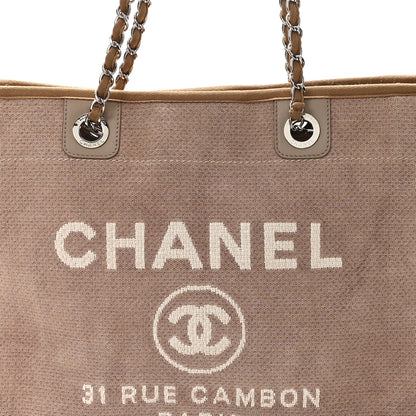Chanel Mixed Fibers Small Deauville Tote Beige 8 of 12